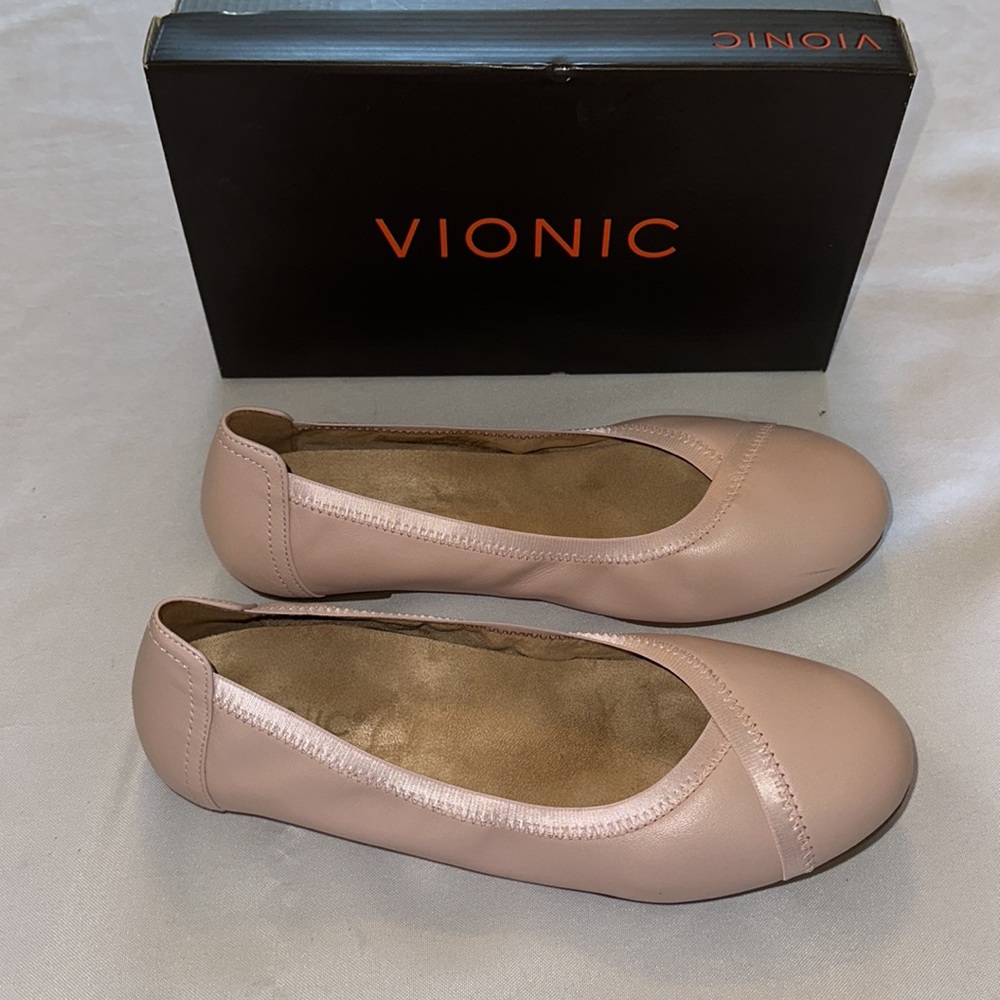 Vionic, light, pink ballerina flats, size 8 - Picture 6 of 8